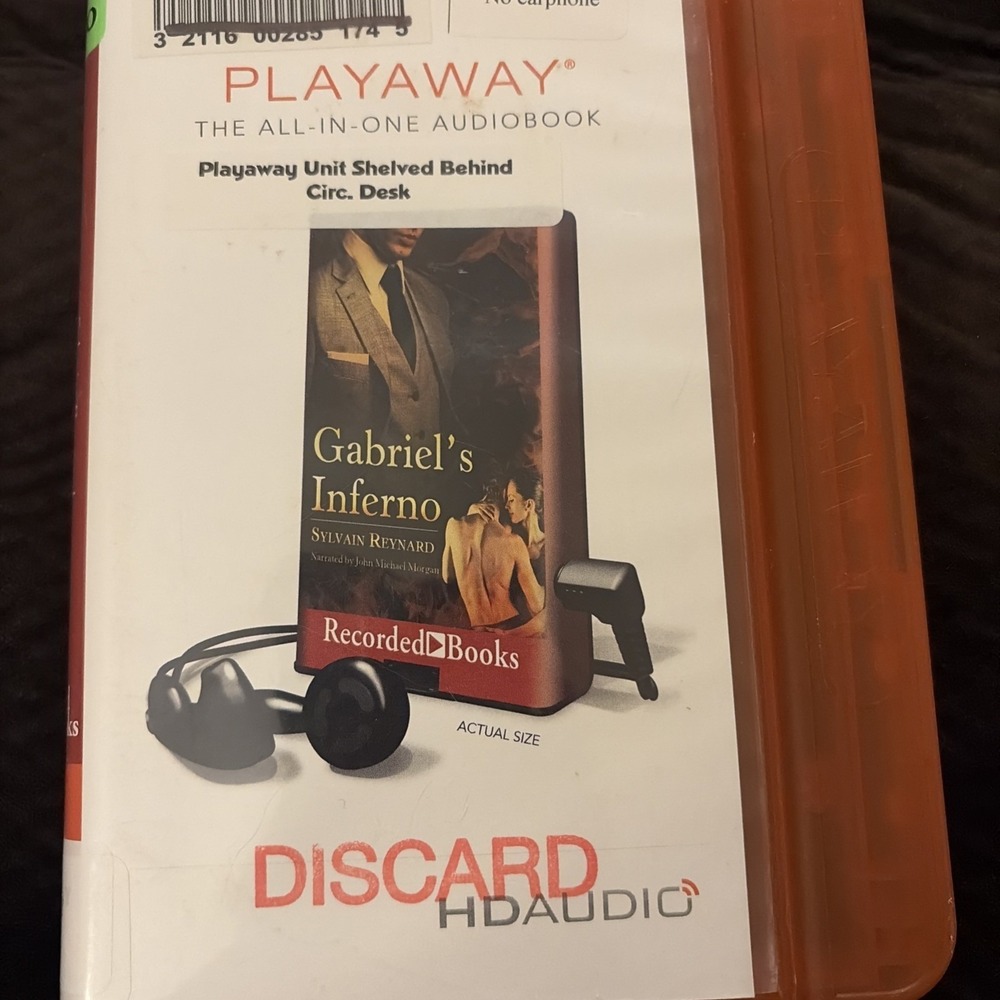 Playaway Audiobook Audio Book Ex Library - Gabriel's Inferno By Sylvain Reynard